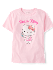 Girls Hello Kitty® Glitter Puff Print Graphic Tee