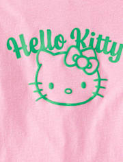 T-shirt graphique Hello Kitty® à imprimé en relief pour la Saint-Patrick (filles)