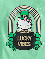 Girls Hello Kitty® Glitter St. Patrick's Day Graphic Tee