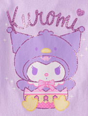T-shirt graphique à paillettes Kuromi™ pour filles, motif Pâques