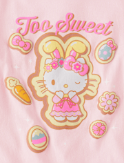 Girls Hello Kitty® Puff Print Easter Graphic Tee