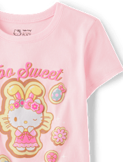Girls Hello Kitty® Puff Print Easter Graphic Tee