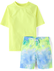 Boys Print Rashguard Swimsuit
