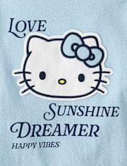 Toddler Girls Hello Kitty® Applique Happy Vibes Ringer Graphic Tee