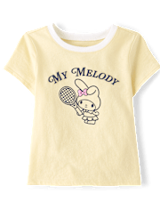 T-shirt graphique à imprimé en relief My Melody™ pour petites filles