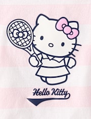 Toddler Girls Hello Kitty® Striped Puff Print Tennis Ringer Graphic Tee