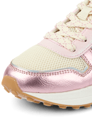 Baskets basses métallisées à blocs de couleur pour filles