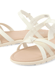 Girls Metallic Sandals