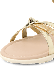 Girls Metallic Sandals