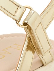 Girls Metallic Sandals