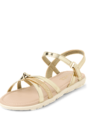 Girls Metallic Sandals