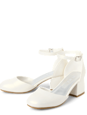 Girls Shimmer Block Heels