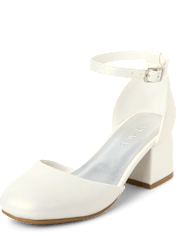 Girls Shimmer Block Heels