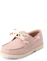 Girls Beaded Boat Shoes