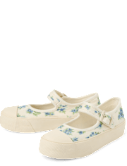 Girls Floral Mary Jane Sneakers