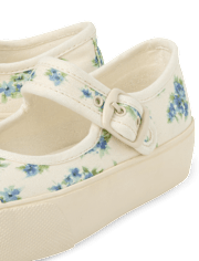 Baskets Mary Jane à fleurs pour filles