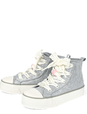 Girls Shimmer High Top Sneakers
