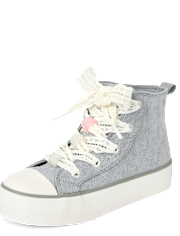 Girls Shimmer High Top Sneakers