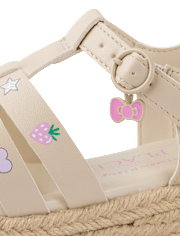 Girls Hello KittyÂ® Icon Espadrille Fisherman Sandals