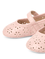Ballerines fleuries perforées pour bébés filles