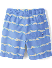 Boys Striped Swim Trunks