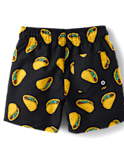 Boys Print Swim Trunks