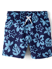 Boys Print Swim Trunks