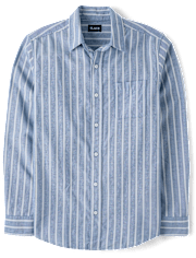 Mens Dad And Me Striped Oxford Button Up Shirt