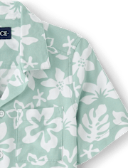 Boys Tropical Button Up Shirt