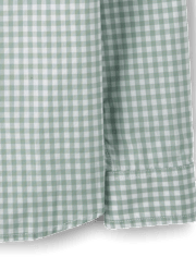 Boys Dad And Me Gingham Poplin Button Up Shirt