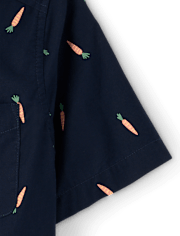 Boys Carrot Poplin Button Up Shirt