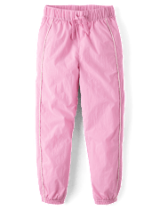 Girls Contrast Mesh Lined Parachute Pants