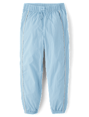 Girls Contrast Mesh Lined Parachute Pants