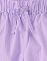 Girls Contrast Mesh Lined Parachute Pants