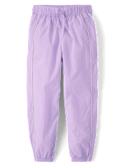 Girls Contrast Mesh Lined Parachute Pants