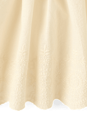 Girls Embroidered Eyelet Peplum Top