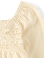 Girls Embroidered Eyelet Peplum Top