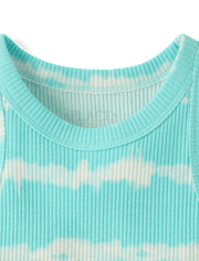 Girls Tie Dye Ribbed Tank Top