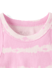 Girls Tie Dye Ribbed Tank Top