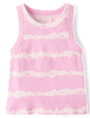 Girls Tie Dye Ribbed Tank Top
