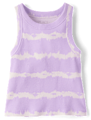 Girls Tie Dye Ribbed Tank Top