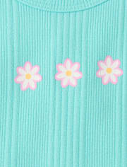 Girls Graphic Ribbed Tank Top