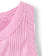 Girls Graphic Ribbed Tank Top