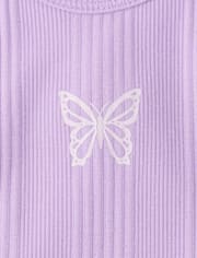 Girls Graphic Ribbed Tank Top