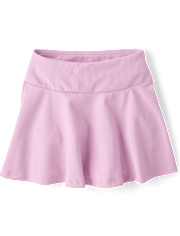 Girls Quick Dry High Rise Textured Ribbed Skort
