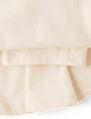 Girls Quick Dry High Rise Textured Ribbed Skort