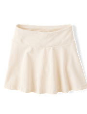 Girls Quick Dry High Rise Textured Ribbed Skort