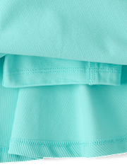 Girls Quick Dry High Rise Textured Ribbed Skort