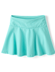 Girls Quick Dry High Rise Textured Ribbed Skort