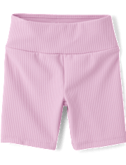 Girls Quick Dry Textured Ribbed Bike Shorts